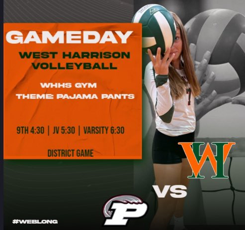 It’s GAME DAY!! And Teacher Appreciation Night! Come out and support your Lady Canes as they take on Picayune! Games start at 4:30. Theme is pajama pants. 💚🧡🏐#webelong