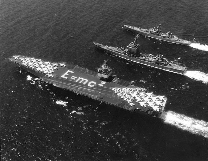 USNavyCNO's tweet photo. Today we celebrate a revolutionary moment in our Navy's history - it's the 64th anniversary of the launch of USS Enterprise (CVN 65), the first nuclear-powered aircraft carrier. https://t.co/Ap5NfdYX7q