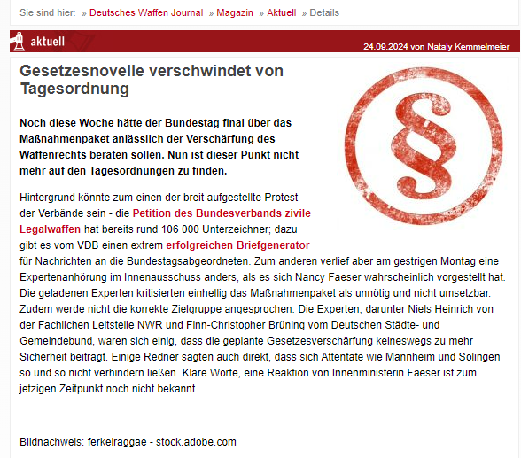 Die Gesetzentwürfe aus dem BMI von Frau #Faeser und ihrer Abteilungsleiterin KM sind so schlecht, dass sie der #Bundestag klammheimlich erst einmal in der Schublade verschwinden lässt.

Die Geschichte geht bestimmt weiter.
Und wir werden sie weiter freundlich begleiten. Solange,