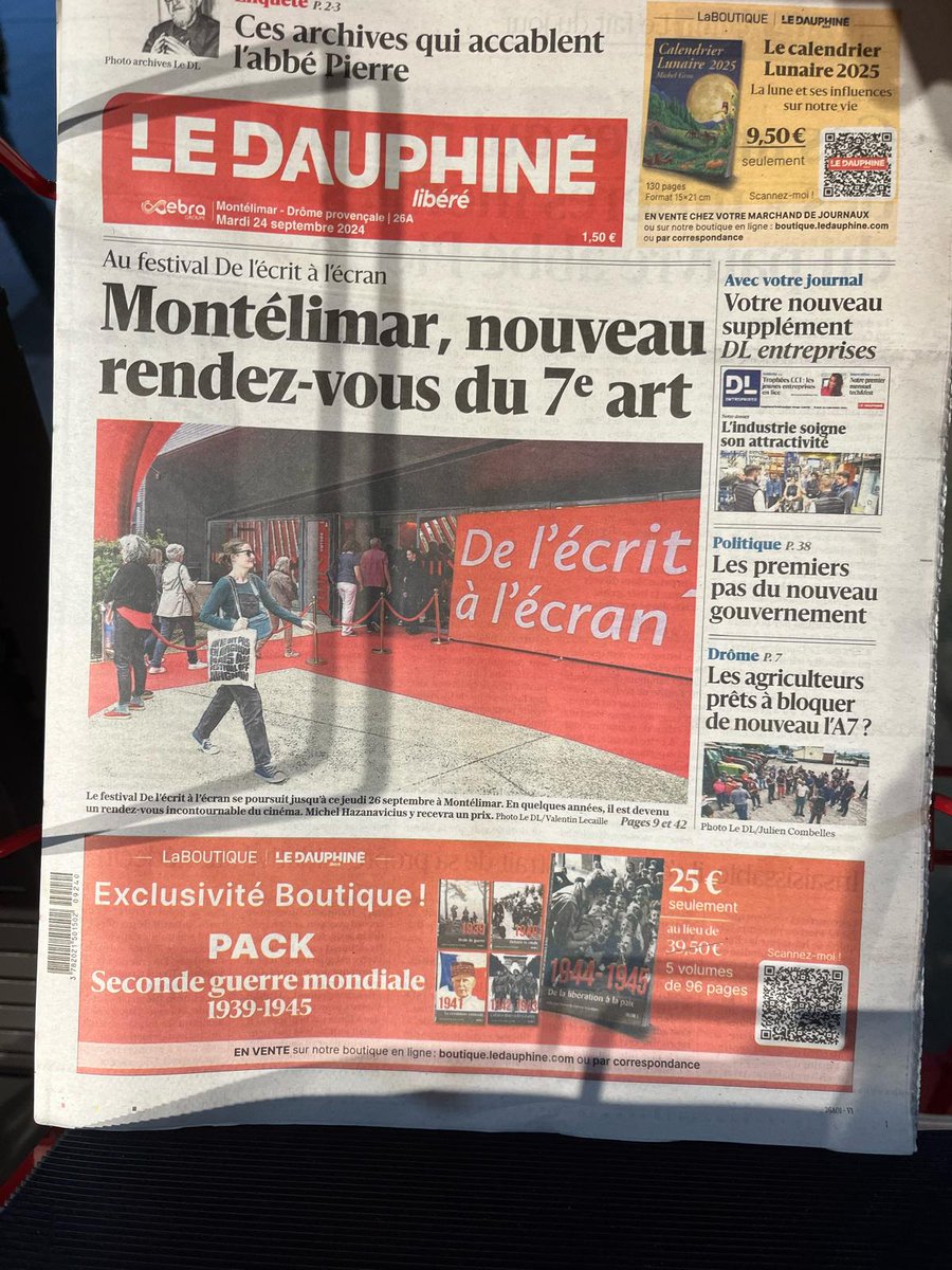 PRESSE I A LA UNE 
"Un rendez-vous incontournable du cinéma"
<a href="/ledauphine/">Le Dauphiné Libéré</a> <a href="/LeDL26et07/">Le Dauphiné Libéré Drôme et Ardèche</a>