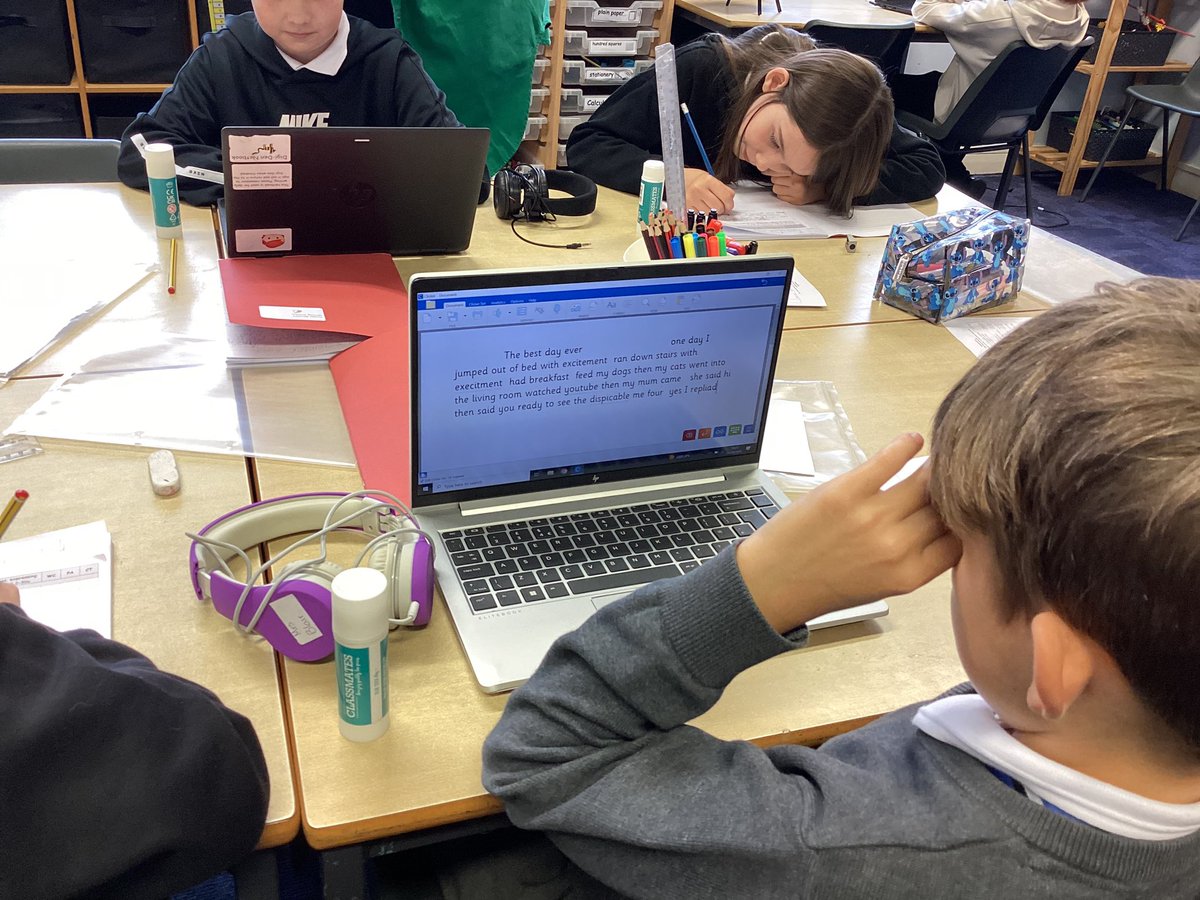 RimbletonPS's tweet photo. Some of our primary 5 pupils have been making great use of #Clicker 8 to support their daily writing! It’s fantastic to see how this tool helps them build confidence in their work. @CrickSoftScot @Cricksoft https://t.co/zXnXDqTcXy