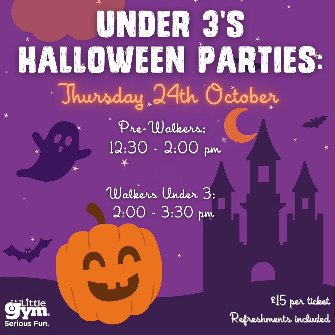 Visit The Little Gym for a spooktacular Halloween celebration! Contact us to book: york.thelittlegym.co.uk/contact-us
Enjoy a Halloween-themed class followed by refreshments and social time. Halloween fancy dress is encouraged! #york #halloween #babyclasses