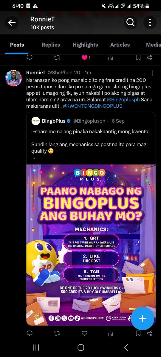 SheRhon_20's tweet photo. @Bingoplusph #KWENTONGBINGOPLUS 
@SheShe_0405 
@bigwinsGGxx 
@mommyrheaQ https://t.co/judJ3wFBzP