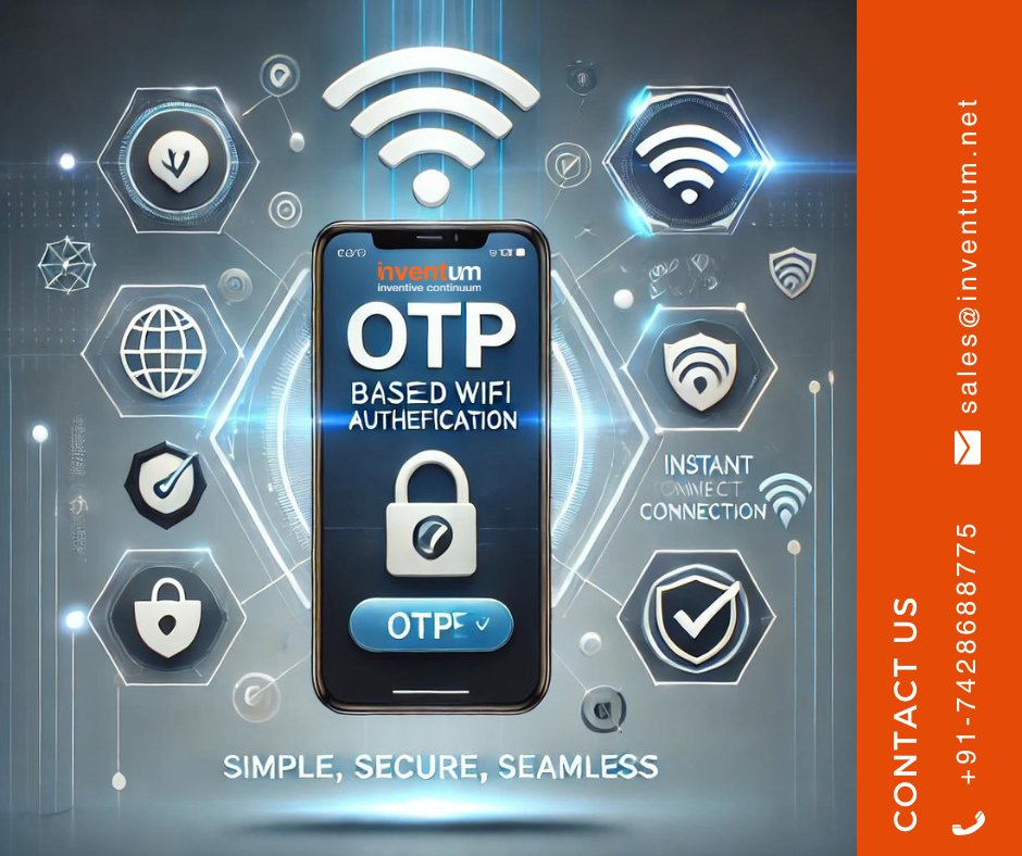 inventum_tech's tweet photo. Upgrade your WiFi experience today with OTP-based authentication — perfect for hotels, cafes, campuses, and more! 🚀

#WiFiSecurity #OTPAuthentication #SeamlessConnectivity #SecureWiFi #TechInnovation #Inventum https://t.co/GykMY0K2XL