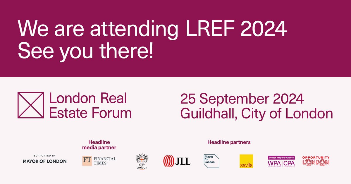 Paul Vick Architects (@paulvickarchs) on Twitter photo Excited to announce that we will be attending LREF - London Real Estate Forum on 25/09/2024
For those unable to attend, you can still book a meeting before or after the event via paulvick.co.uk or E: admin@paulvick.co.uk
#LREF2024 #netzero <a href="/MayorofLondon/">Mayor of London, Sadiq Khan</a> Excited to announce that we will be attending LREF - London Real Estate Forum on 25/09/2024
For those unable to attend, you can still book a meeting before or after the event via paulvick.co.uk or E: admin@paulvick.co.uk
#LREF2024 #netzero <a href="/MayorofLondon/">Mayor of London, Sadiq Khan</a>