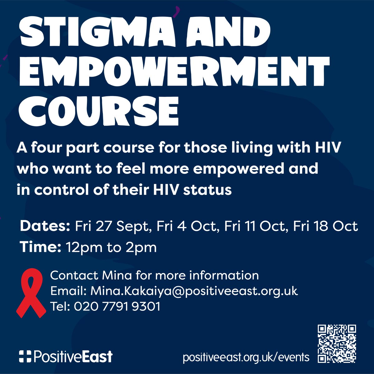 Are you living with HIV and want to feel more confident and in control of your status, and develop new skills to live a more fulfilling and happier life? Find out more about our Empowerment &amp; Self-Stigma workshops starting on 27th September!
Info here - positiveeast.org.uk/whatson/stigma…