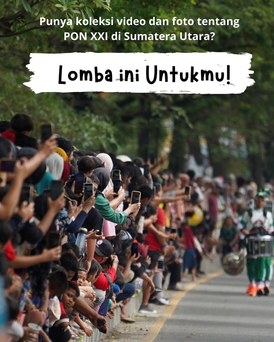 ponsumut2024's tweet photo. Abang dan Kakak, #MinponChallenge kembali lagi.

Ayo ikutan #MinponChallenge3. Ajak juga sedulur, kerabat, tetangga, gebetan, teman, dan gebetan teman.

Barangkali hadiahnya tidaklah besar, tetapi kesempatan menangnya sangat terbuka. Total ada 38 pemenang! Terbesar dibanding edisi sebelumnya. Sangat mungkin abang dan kakak salah satunya.

Foto: PB PON/Wahyudi Atmawan

#PON2024 #PONXXI2024 #PONXXIACEHSUMUT2024 #PONSumut2024 #BersatuKitaJuara
