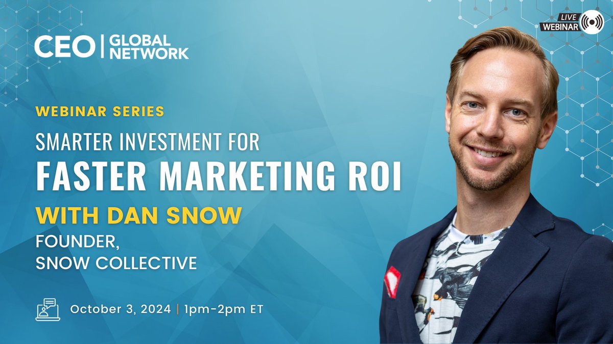 CEO Global Network on X: "   WEBINAR for CEOs & Executives ...