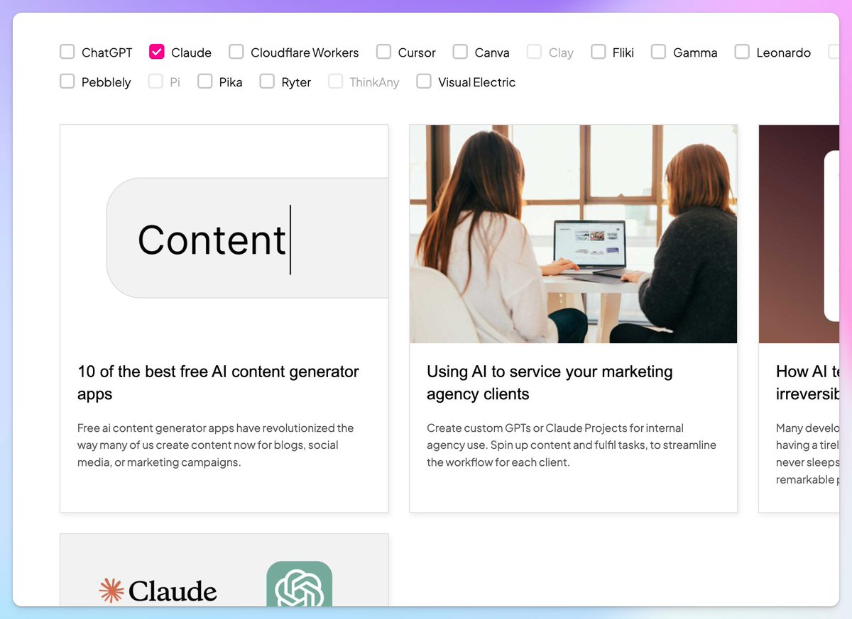 New feature:
Our use cases in the Blog are now filterable by app

freeappsai.com/blog