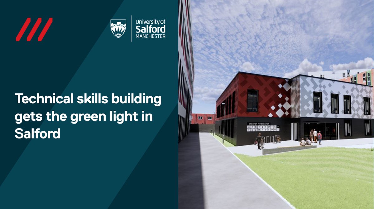Proposals for a new flagship building for the Greater Manchester Institute of Technology (GMIoT) in Salford have been given the go-ahead 🏢 🟢

Read more here- salford.ac.uk/news/technical…

#SalfordUni