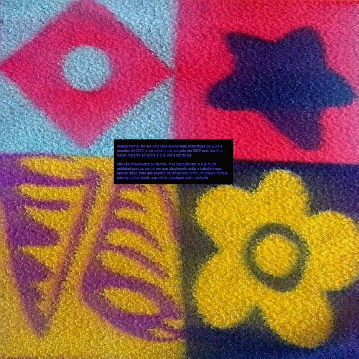 sssssilvaaaaa's tweet image. dia 30 deste mês faz 2 anos que saiu o meu primeiro álbum "luísa" e para celebrar ele finalmente será lançado nas plataformas digitais

para também celebrar a ocasião, vou lançar uma comp exclusiva no bandcamp com alguns beats dos arquivos (por favor leiam a capa para contexto)