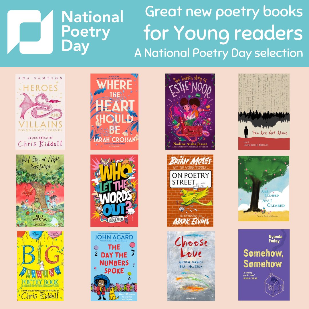 PoetryDayUK's tweet photo. On the hunt for books to spark your children's imagination this National Poetry Day, Thursday 3rd October? We’ve put together a brilliant selection to ignite their creativity and nurture a passion for poetry!
https://t.co/NsgC9xZMuG https://t.co/Zkkd4HDeIE