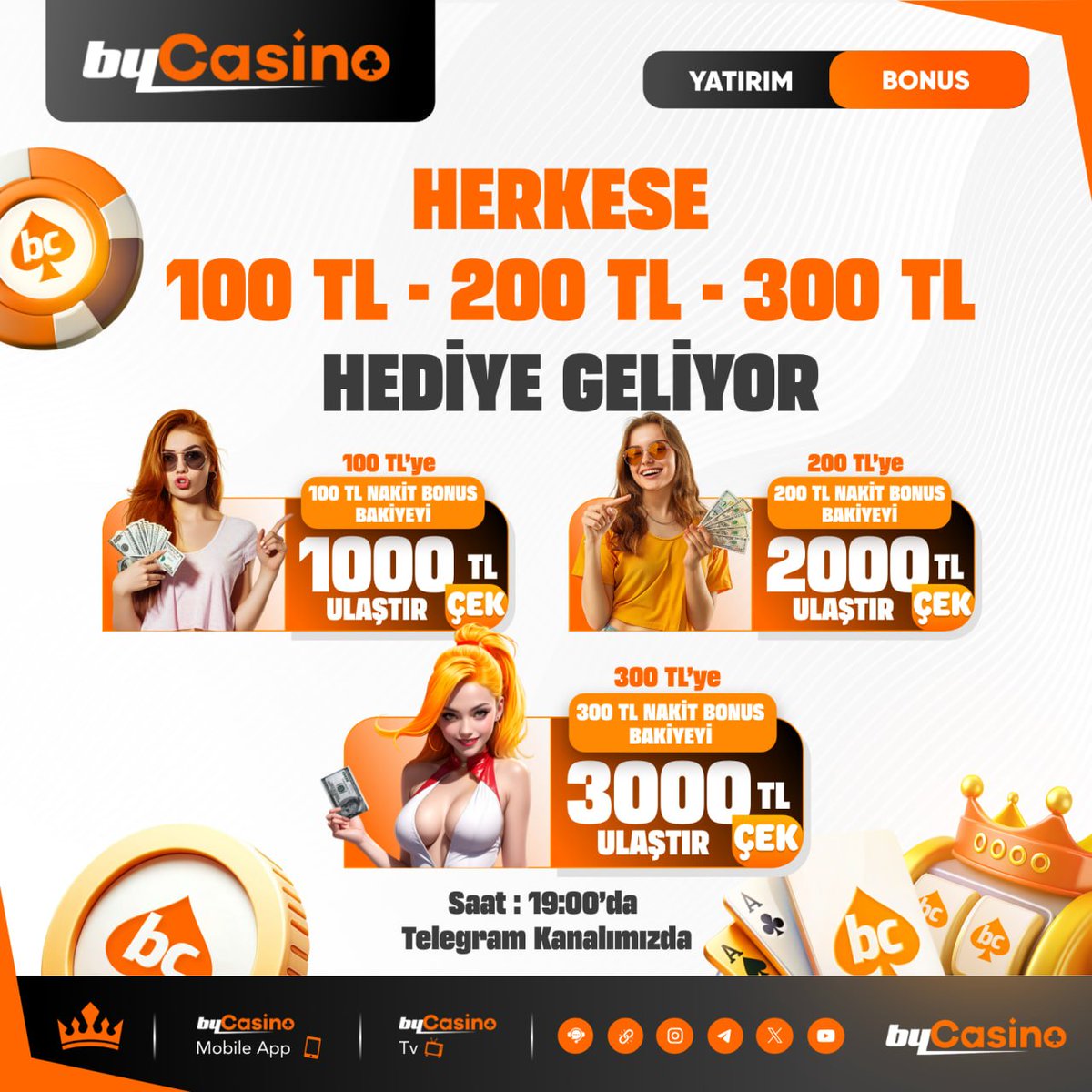 📲cutt.ly/ueEAIwc3
SAAT 19:00 DA TELEGRAMDA FIRSATI KAÇIRMA ‼️

🎁100 TL YATIR 100 TL NAKİT HEDİYE
          ➡️KOD: SAAT 19:00'DA

🎁 200 TL YATIR 200 TL NAKİT HEDİYE
           ➡️ KOD: SAAT 19:00'DA

🎁 300 TL YATIR 300 TL NAKİT HEDİYE
            ➡️  KOD: SAAT 19:00'DA