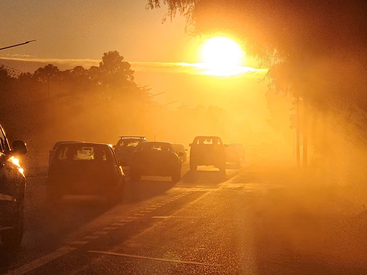 ⚠️ Así se ve la Av. Mosconi (ex RN22) 7:40hs a la altura del Casino.