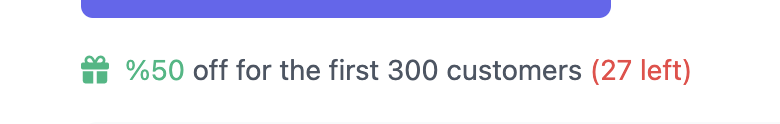 Hi #buildinpublic, #indiehackers 👋

🤔 Do you know a way/tool to do a pricing that increase as the number of sale is done ?

Like : 10€ for the next 10 customers (8 left)

Does Stripe do it automatically ? Or you do it manually ?