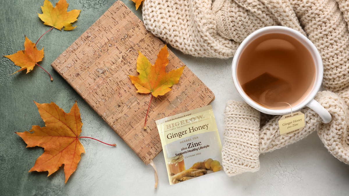 FLASH SALE! Take 20% off fan favorite Ginger Honey Herbal Tea plus Zinc. So good and so good for you! bit.ly/3F2uew8 #bigelowtea