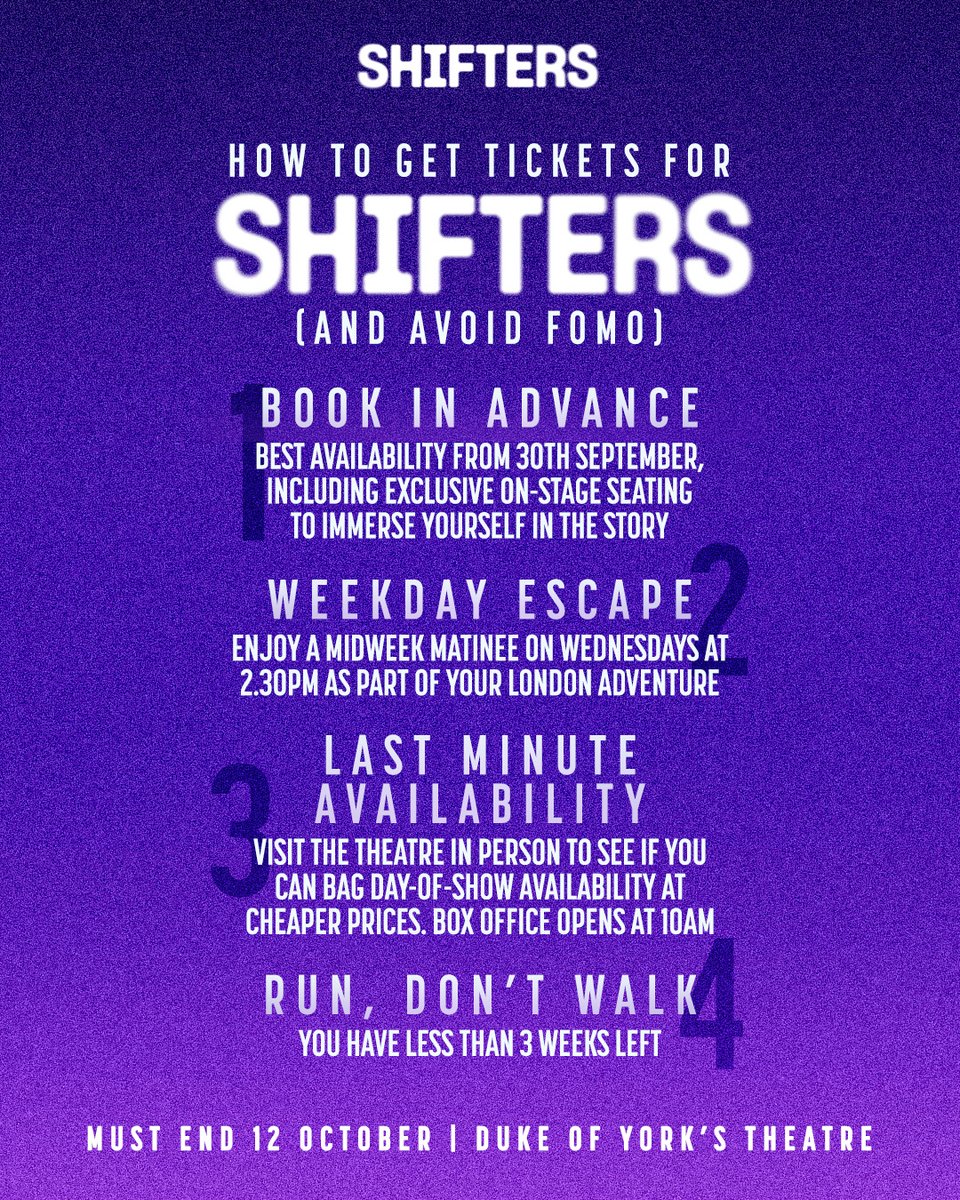 The ULTIMATE guide on How To Get Tickets for #ShiftersPlay (And Avoid Fomo) 👀 ✨

🚨 MUST END 12 October