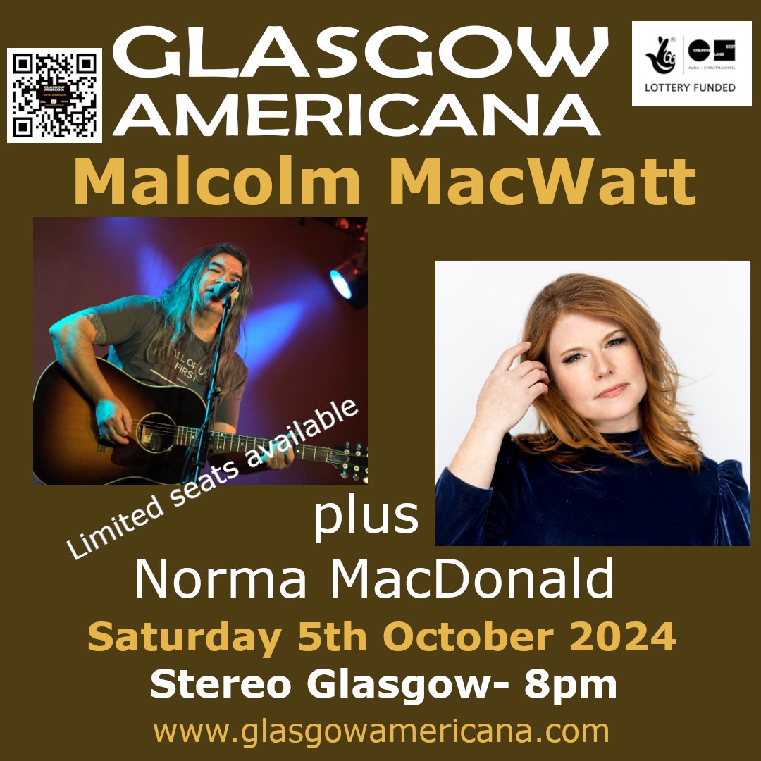 Fallen Angels Club (@kevomorris) on Twitter photo We look forward to welcoming two fantastic singer song writers to Glasgow Americana fest on 5th Oct 8pm. Catch <a href="/MalcolmMacWatt/">Malcolm MacWatt-latest album 'Dark Harvest' ⭐⭐⭐⭐⭐</a> & <a href="/normamacdonald/">Norma MacDonald</a> live in <a href="/stereoglasgow/">Stereo</a> #GA24 <a href="/CreativeScots/">Creative Scotland</a> <a href="/TicketWebUK/">TicketWeb UK 🤘</a> <a href="/ticketsscotland/">Tickets Scotland</a>
tickets-scotland.com We look forward to welcoming two fantastic singer song writers to Glasgow Americana fest on 5th Oct 8pm. Catch <a href="/MalcolmMacWatt/">Malcolm MacWatt-latest album 'Dark Harvest' ⭐⭐⭐⭐⭐</a> & <a href="/normamacdonald/">Norma MacDonald</a> live in <a href="/stereoglasgow/">Stereo</a> #GA24 <a href="/CreativeScots/">Creative Scotland</a> <a href="/TicketWebUK/">TicketWeb UK 🤘</a> <a href="/ticketsscotland/">Tickets Scotland</a>
tickets-scotland.com