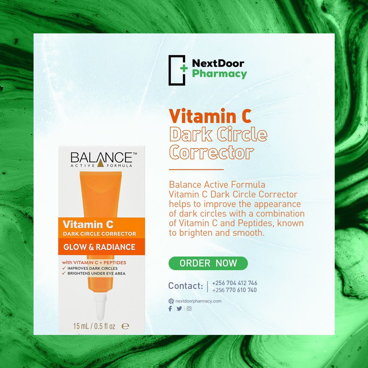 🚨 Dark Circles? No More!🚨

Introducing Vitamin C Dark Circle Corrector! 💊✨

- Reduces Puffiness: Say goodbye to those morning bags!
- Fades Dark Circles: With the power of Vitamin C!
- Hydrates &amp; Brightens: For that under-eye glow up 🌟

👉 Try it ou!