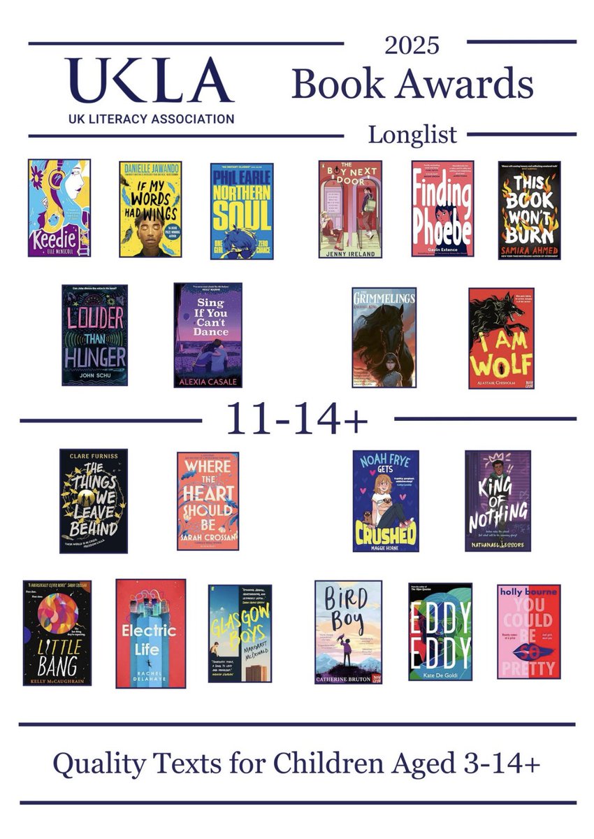 CONGRATULATIONS to all the longlisted stories on the <a href="/The_UKLA/">UKLA</a> Book Awards! 

Astounding collection and BEYOND ecstatic to see the “spooky” creeping in there too 🖤