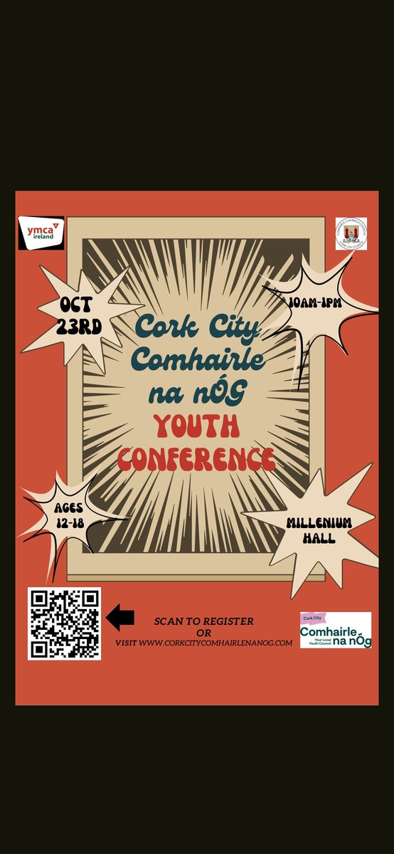 ✨️Our annual Youth Conference takes place Oct 23rd in Millenium Hall✨️ A chance to get involved in discussions, learn about Comhairle and see if the youth council is for you! Register: forms.gle/vbYLkm5oKvo6v5…
