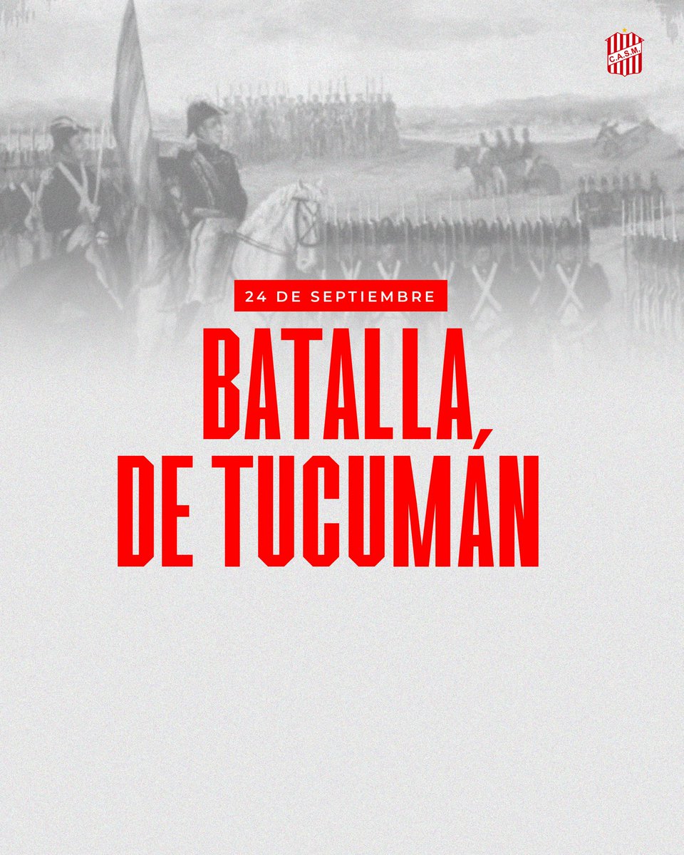🔴⚪️ #Efemérides

En el marco de un nuevo aniversario del 24 de septiembre, conmemoramos con honor y orgullo la Batalla de Tucumán, lucha que se desarrolló en nuestro histórico barrio Ciudadela: cuna de la independencia 🇦🇷🇦🇹