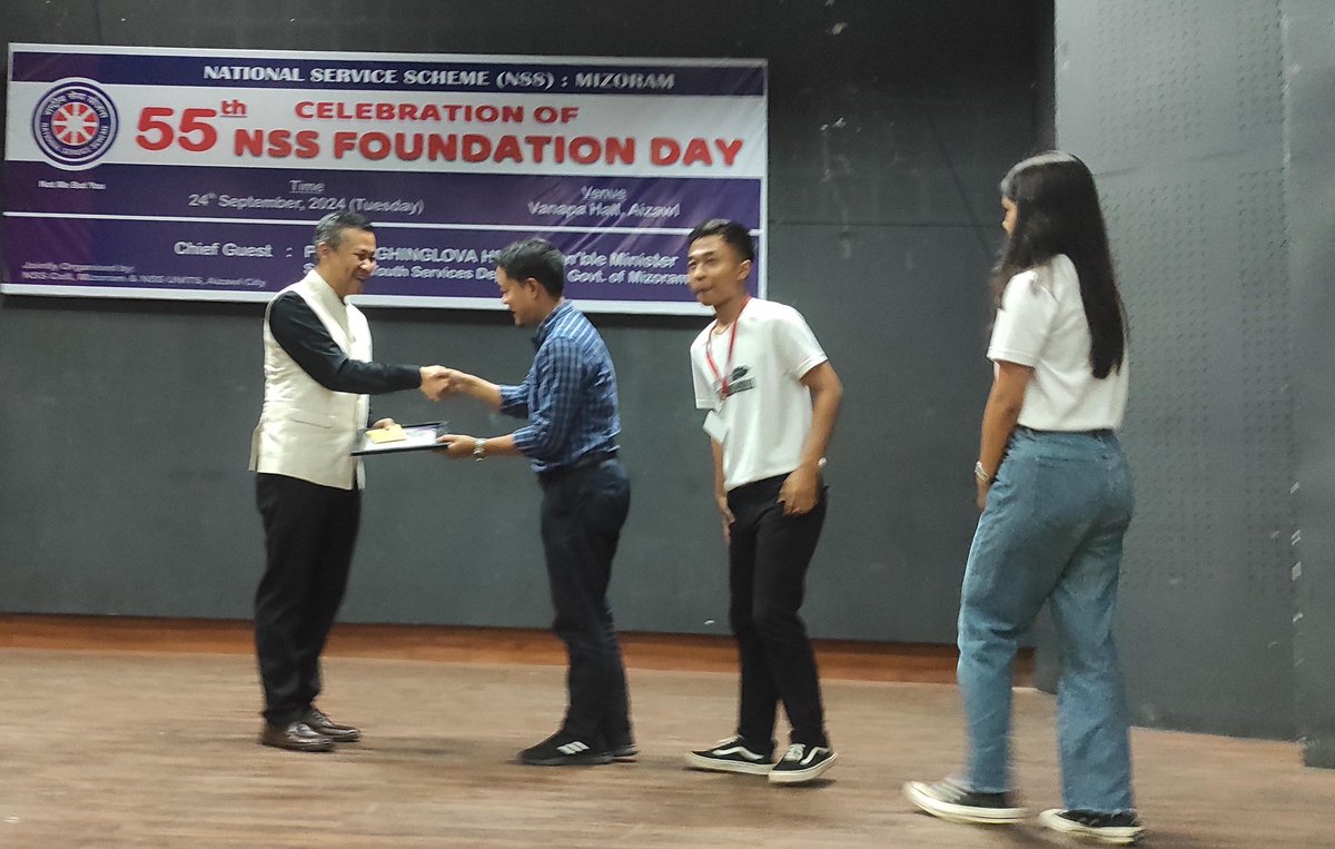 nss_puc's tweet photo. NSS 55th Foundation Day - PUC NSS Unit awarded 1st prize in Voluntary Blood donation 2023-2024. 732 units donated. @PachhungaColl @nss_rdguwahati @_NSSIndia https://t.co/c4x0doOAew