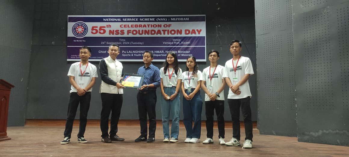 nss_puc's tweet photo. NSS 55th Foundation Day - PUC NSS Unit awarded 1st prize in Voluntary Blood donation 2023-2024. 732 units donated. @PachhungaColl @nss_rdguwahati @_NSSIndia https://t.co/c4x0doOAew
