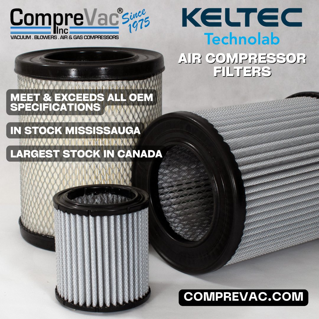 ComprevacInc's tweet image. Keltec-Technolab has a wide range of air intake filters, utilizing cellulose, synthetic and fiberglass medias, of varying efficiencies, that will greatly reduce this contaminant and provide for longer system life. #comprevac #keltectechnolab