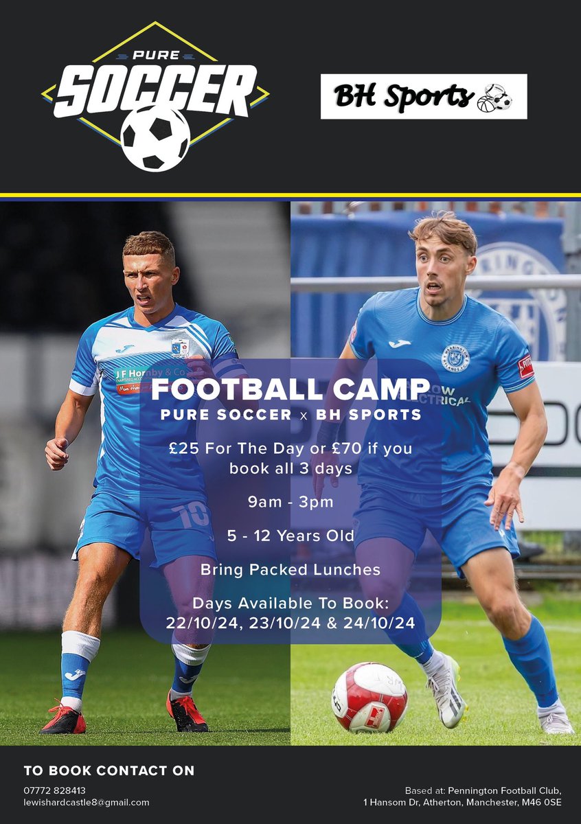 October football camp. Loads of learning and fun. Message me to get booked in💙⚽️
