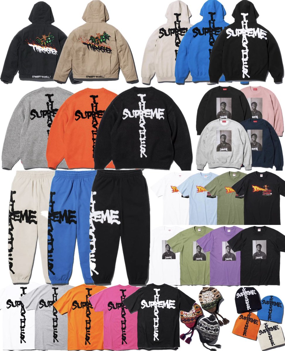 Supreme x Thrasher Official images of the collaboration featuring