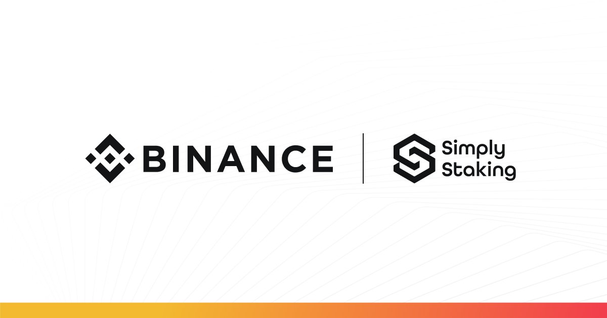 SimplyStaking's tweet photo. We've got some big news 🎆

Very proud to announce we've partnered with @binance to offer you, our friends a $600 USD welcome offer upon sign-up 🙌

Register at the link below &amp; get started today 🤝
https://t.co/WgbIARQtvi https://t.co/5mHcclS9f1