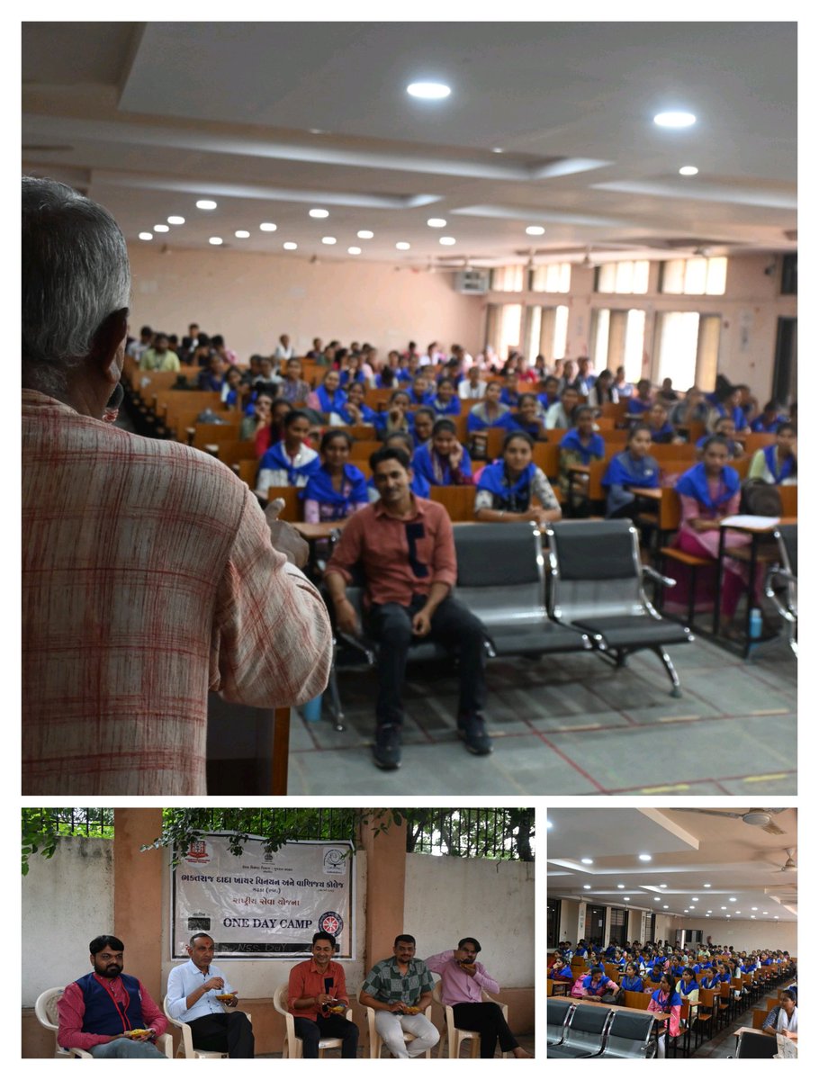 NSSBDKACCG's tweet photo. One Day Camp organized by NSS Department of BHAKTRAJ DADA KHACHAR COLLEGE GADHADA under NSS DAY CELEBRATION.
@_NSSIndia @YASMinistry @nssmkbu @nssgujarat https://t.co/0zYfL843rS