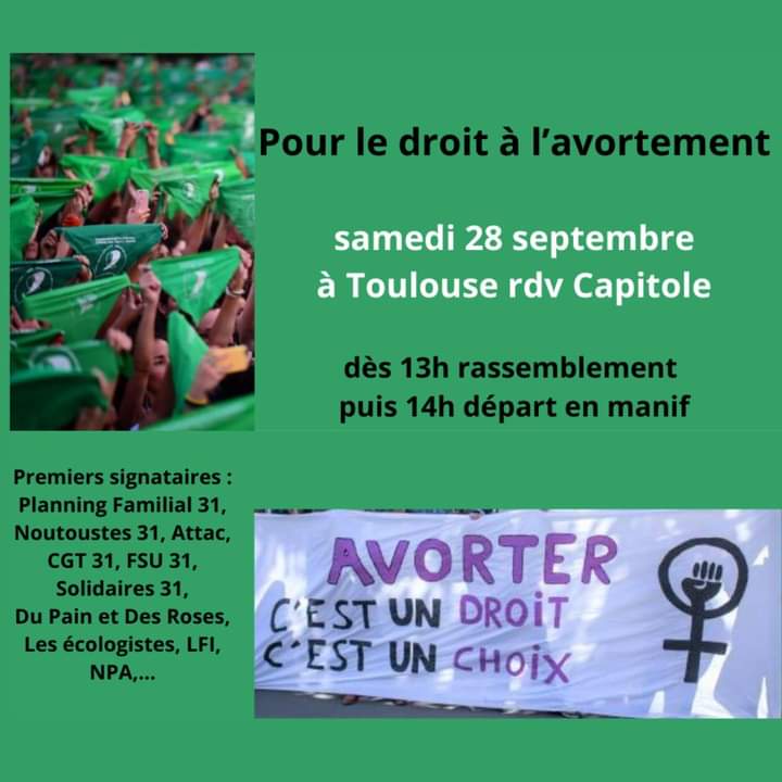 EELVToulouse's tweet photo. Samedi c'est la journée mondiale du droit à l'avortement

Alors que plusieurs membres du gouvernement Barnier ont eu des positions anti-IVG nous manifesterons pour conserver nos droits aux côtés de l'interorga féministe et en soutien au @leplanning 31 ✊

"Mon corps mon choix" https://t.co/86AcDTyQML