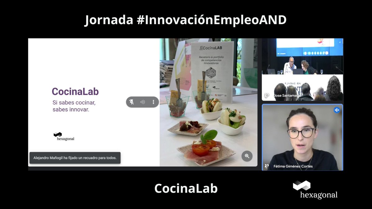 Hexagonal_LAB's tweet photo. Hoy se han presentado los resultados de los 3 proyectos del #LabEmpleo que ha desarrollado el #COEAndalucía

Hexagonal ha dinamizado uno de ellos, #CocinaLab, que hemos presentado en la jornada #InnovaciónEmpleoAND

Gracias al equipo del @SAEmpleo y a @NuVallejo por la confianza https://t.co/PU8S5uA5so