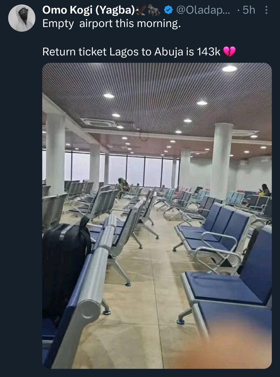 Empty Airport: Man laments