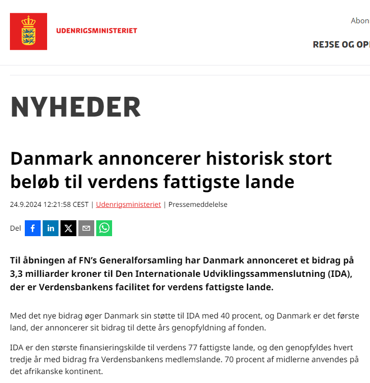 PlanBørnefonden (@planbornefonden) on Twitter photo Vigtigt bidrag fra Danmark til Den Internationale Udviklingssammenslutning (IDA). Behovet for finansiering er massivt. <a href="/DanishMFA/">Denmark MFA 🇩🇰</a> kristeligt-dagblad.dk/danmark/danmar… Vigtigt bidrag fra Danmark til Den Internationale Udviklingssammenslutning (IDA). Behovet for finansiering er massivt. <a href="/DanishMFA/">Denmark MFA 🇩🇰</a> kristeligt-dagblad.dk/danmark/danmar…