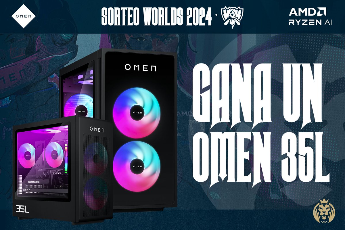 Movistar KOI League of Legends (@movistarkoilol) on Twitter photo Aprovechando el inicio de los #Worlds2024, sorteamos esta bestia de OMEN 35L con procesador AMD RYZEN™5 para vosotros.
Para participar, tenéis que:
- Dar like y RT al vídeo mencionado
- Seguir a <a href="/OMENbyHP_es/">OMEN España</a>
Tenéis hasta el 29 de septiembre. ¡Suerte! Aprovechando el inicio de los #Worlds2024, sorteamos esta bestia de OMEN 35L con procesador AMD RYZEN™5 para vosotros.
Para participar, tenéis que:
- Dar like y RT al vídeo mencionado
- Seguir a <a href="/OMENbyHP_es/">OMEN España</a>
Tenéis hasta el 29 de septiembre. ¡Suerte!