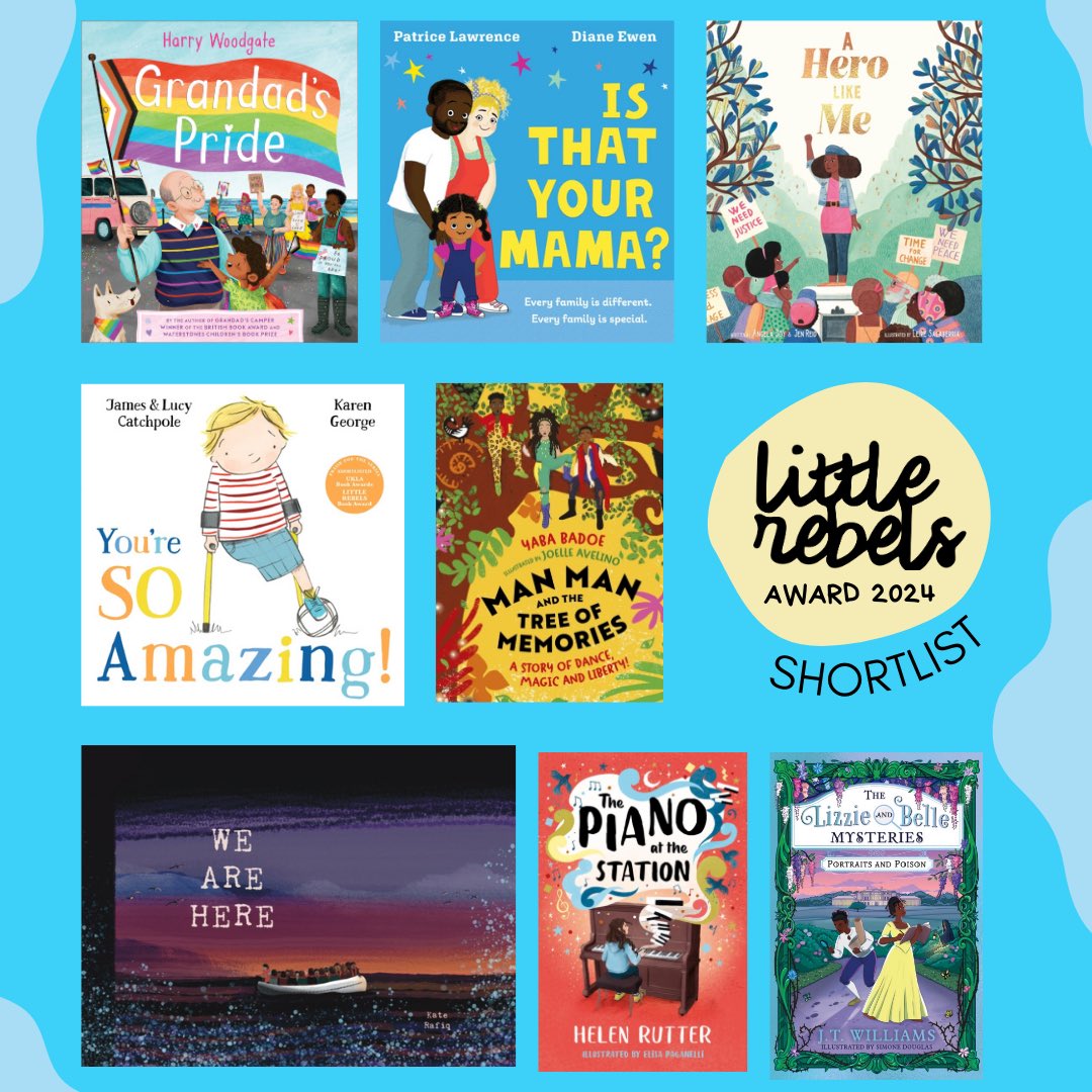Primary school #GiveawayAlert! 🥳🥳

To celebrate the 2024 #LittleRebelsAward shortlist, we have FIVE complete sets of the books to give away to UK primaries 💛 (+ posters, bookmarks &amp; reading guides!)

Retweet, follow &amp; reply to this tweet by noon on Friday to enter. Good luck!