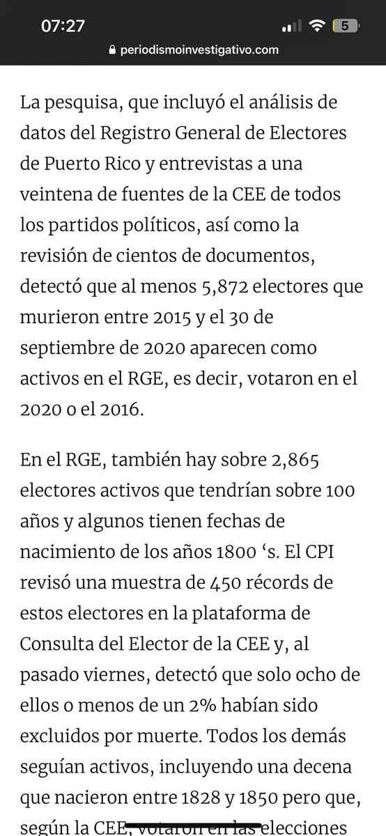 carlos (vibe describer) (@vaquero2xl) on Twitter photo Bombshell reporting by the <a href="/cpipr/">Centro de Periodismo Investigativo</a> that found nearly 900k dead people registered on voter rolls, thousands of which appeared voting in the 2020 and 2016 elections.
periodismoinvestigativo.com/2024/09/robo-v… Bombshell reporting by the <a href="/cpipr/">Centro de Periodismo Investigativo</a> that found nearly 900k dead people registered on voter rolls, thousands of which appeared voting in the 2020 and 2016 elections.
periodismoinvestigativo.com/2024/09/robo-v…