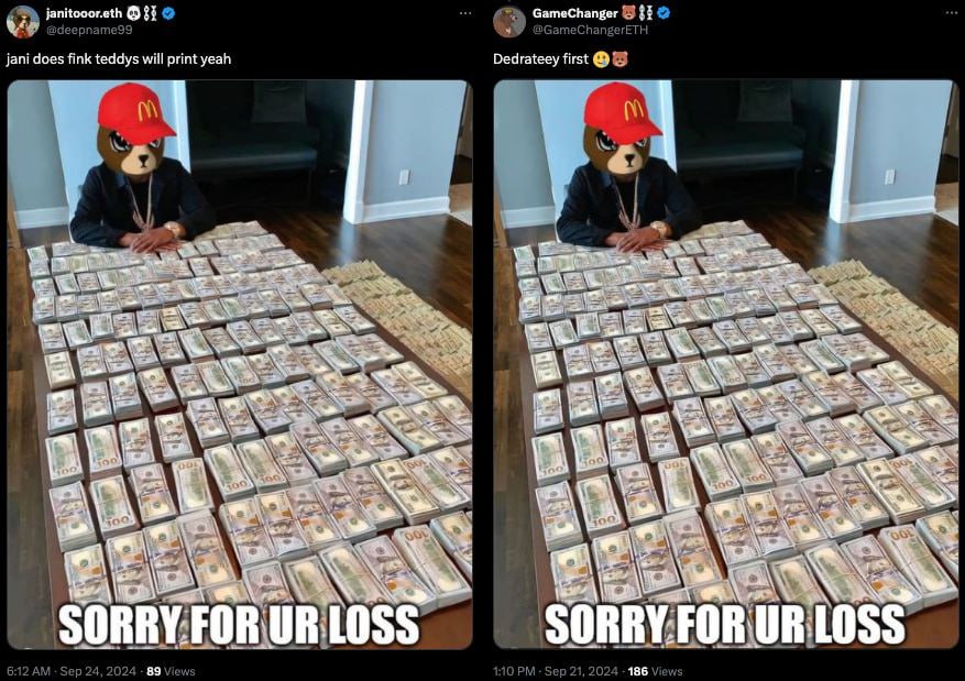 GameChangerETH's tweet photo. Someone broke all the rules and decided to violate privacy.

Before he wants to brag about his stupid act of finding out @deepname99  identity, it's time for a preemptive move.

I'm Jani 🤯 #doxxed
proof below...

Everything is clear now
I'm Jani, my friends are Jani, are you Jani too? 🐼⛓️