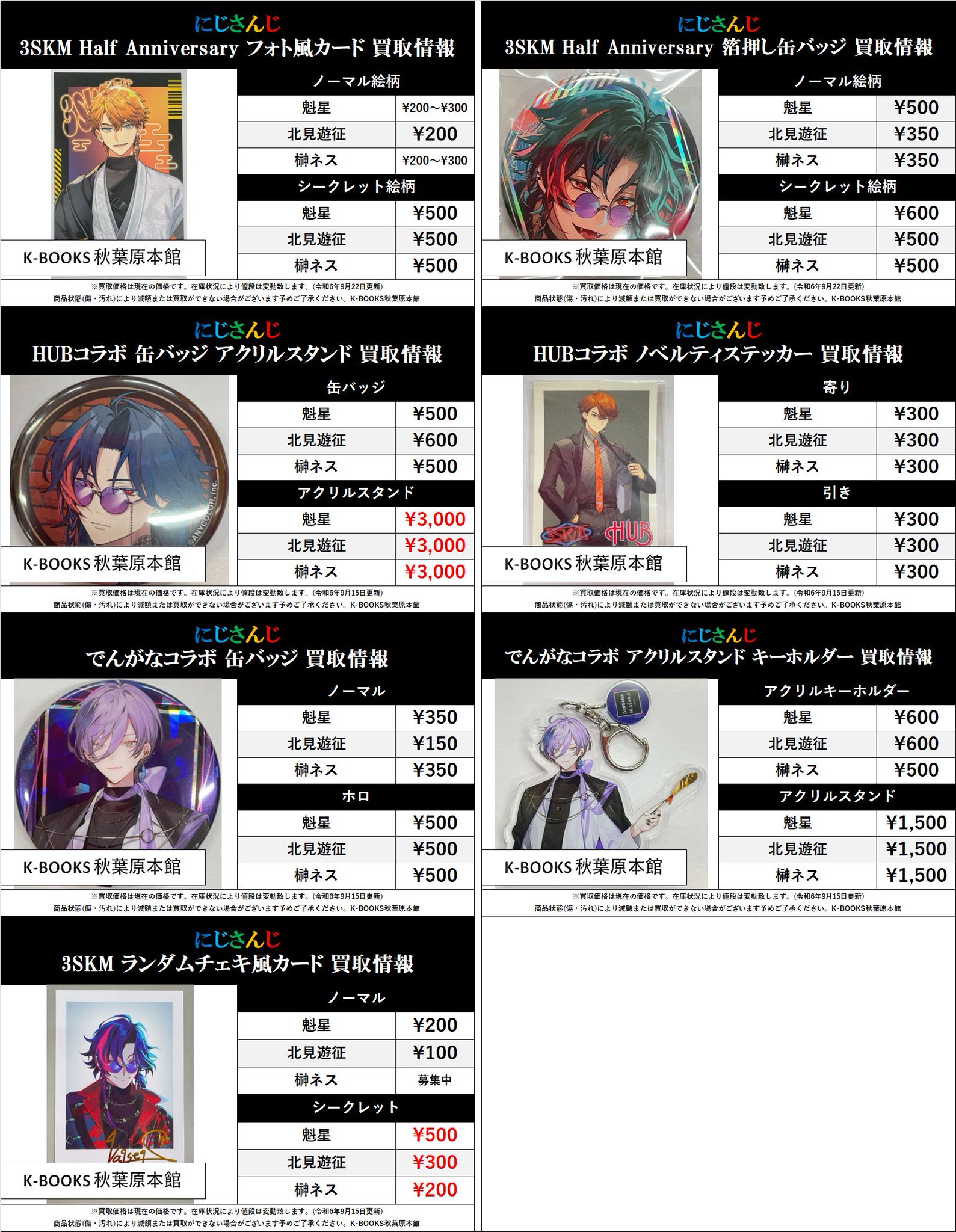 魁星 水っぽく 3skm アクリルスタンド half anniversary