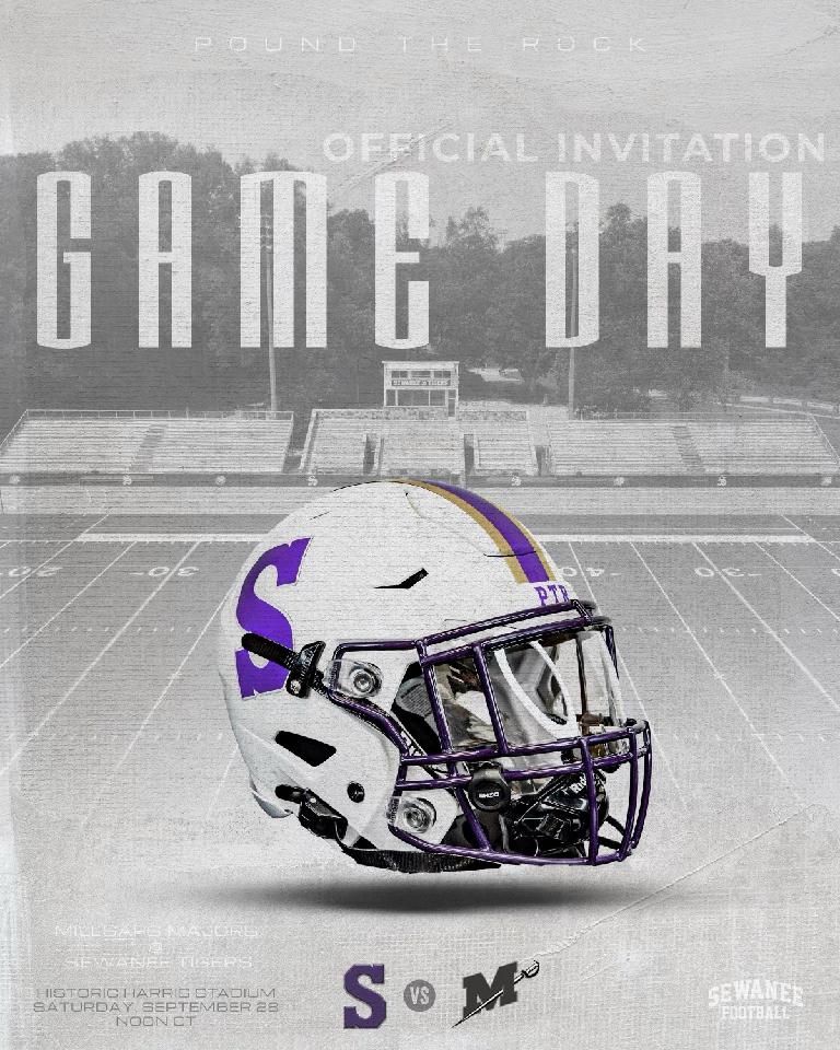 Thank you <a href="/SewaneeFootball/">Sewanee Football</a> <a href="/CoachMacSewanee/">Andy McCollum</a> <a href="/CoachHearn1/">Coach Hearn</a> <a href="/CoachGC_Hobbs/">Graham Carter Hobbs</a> <a href="/Coach_DGaither/">Drew Gaither</a>
<a href="/Official_CoachA/">Dewayne Alexander</a> <a href="/lil_CoachP/">Price Partrick</a> for the gameday invite. I will see you Saturday. #PoundtheRock