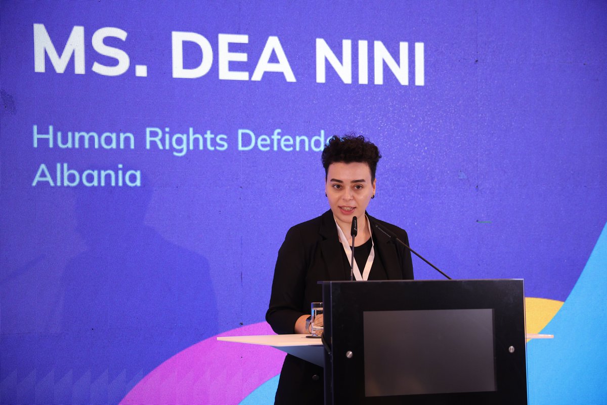 unwomeneca's tweet photo. "Youth voices are key to shaping the future of women and girls," - Dea Nini, Human Rights Defender from 🇦🇱 at today's International Conference on Institutional Mechanisms for #GenderEquality. #Beijing30 https://t.co/IHVwncQK1m