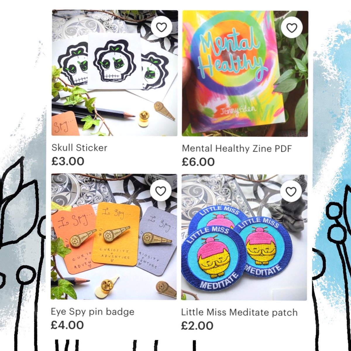 ifer_eden's tweet photo. STICKERS! 🌱 PIN BADGES! 🌱  PATCHES! https://t.co/HPKrfOQIUV
.
.
#merch #etsy #stickers #art #artforsale https://t.co/G4rexEqA9I