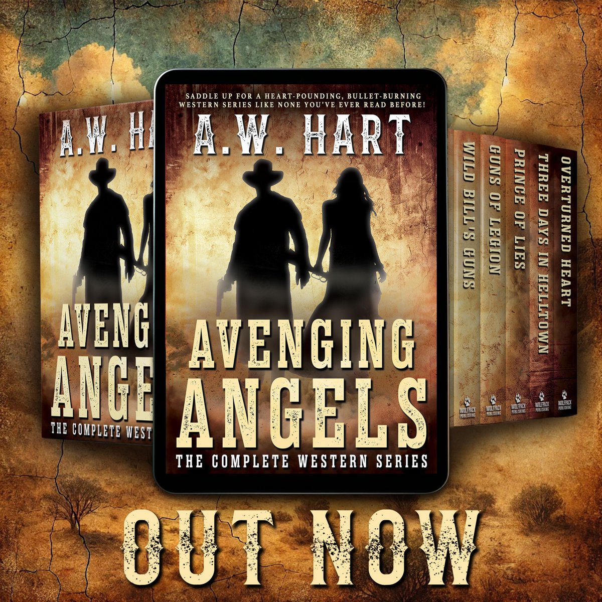 wolfpackpub's tweet photo. OUT NOW! Follow Reno and Sara Bass on a mission of vengeance in AVENGING ANGELS: THE COMPLETE WESTERN SERIES. Available on Amazon! #AvengingAngels #WesternSeries #FrontierJustice https://t.co/gZn4dVSAyh