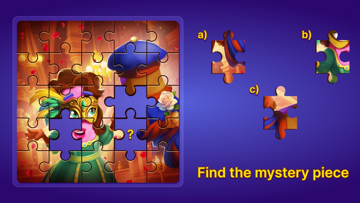 Time for a puzzle challenge! 🧩Three pieces are missing—can you spot the mystery piece marked with the question mark ❓ Test your skills! 🤪 #BrainTeaser #Jigsaw #trainyourbrain #puzzle #jollybattle #puzzlegame #jigsawpuzzles