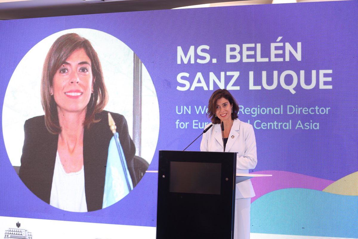 BelenSanzLuq's tweet photo. Excited to host a historic conference w/ @ShendetesiaAL, convening 80+ officials from Europe &amp; Central Asia.

Our discussions will shape key commitments for the #Beijing30 Regional Review in October &amp; #CSW69. Let’s accelerate progress through actionable change &amp; lasting impact! https://t.co/VljfwidarU