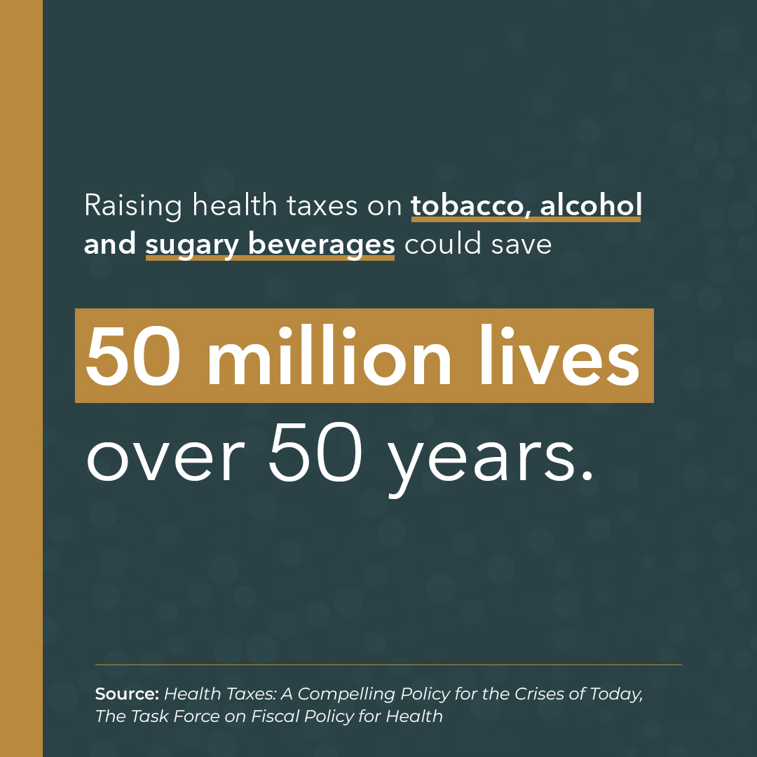 Vital Strategies (@vitalstrat) on Twitter photo New report from the Task Force on #FiscalPolicyForHealth, co-chaired by <a href="/MikeBloomberg/">Mike Bloomberg</a>, <a href="/LHSummers/">Lawrence H. Summers</a>, and <a href="/miaamormottley/">Mia Amor Mottley</a>: raising health taxes on tobacco, alcohol, and sugary drinks could raise $3.7 trillion (USD) globally.
Download the report today ⬇️
bit.ly/47y1xF0 New report from the Task Force on #FiscalPolicyForHealth, co-chaired by <a href="/MikeBloomberg/">Mike Bloomberg</a>, <a href="/LHSummers/">Lawrence H. Summers</a>, and <a href="/miaamormottley/">Mia Amor Mottley</a>: raising health taxes on tobacco, alcohol, and sugary drinks could raise $3.7 trillion (USD) globally.
Download the report today ⬇️
bit.ly/47y1xF0