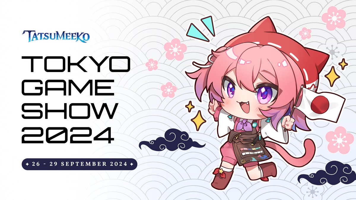 Tatsu_Verse's tweet photo. Tatsumeeko is coming to Tokyo Game Show 2024 🗼

Join us for our game showcase at Makuhari Messe from 26-29 September 2024. See you there! https://t.co/APgN3rYHaK